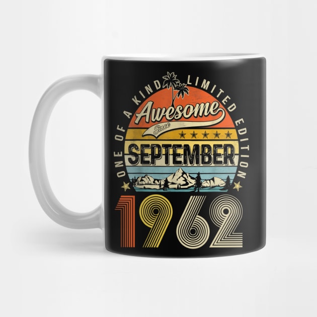 Awesome Since September 1962 Vintage 61st Birthday by Centorinoruben.Butterfly